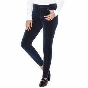 Well Worn Blue Velvet High Rise Pants Size 6